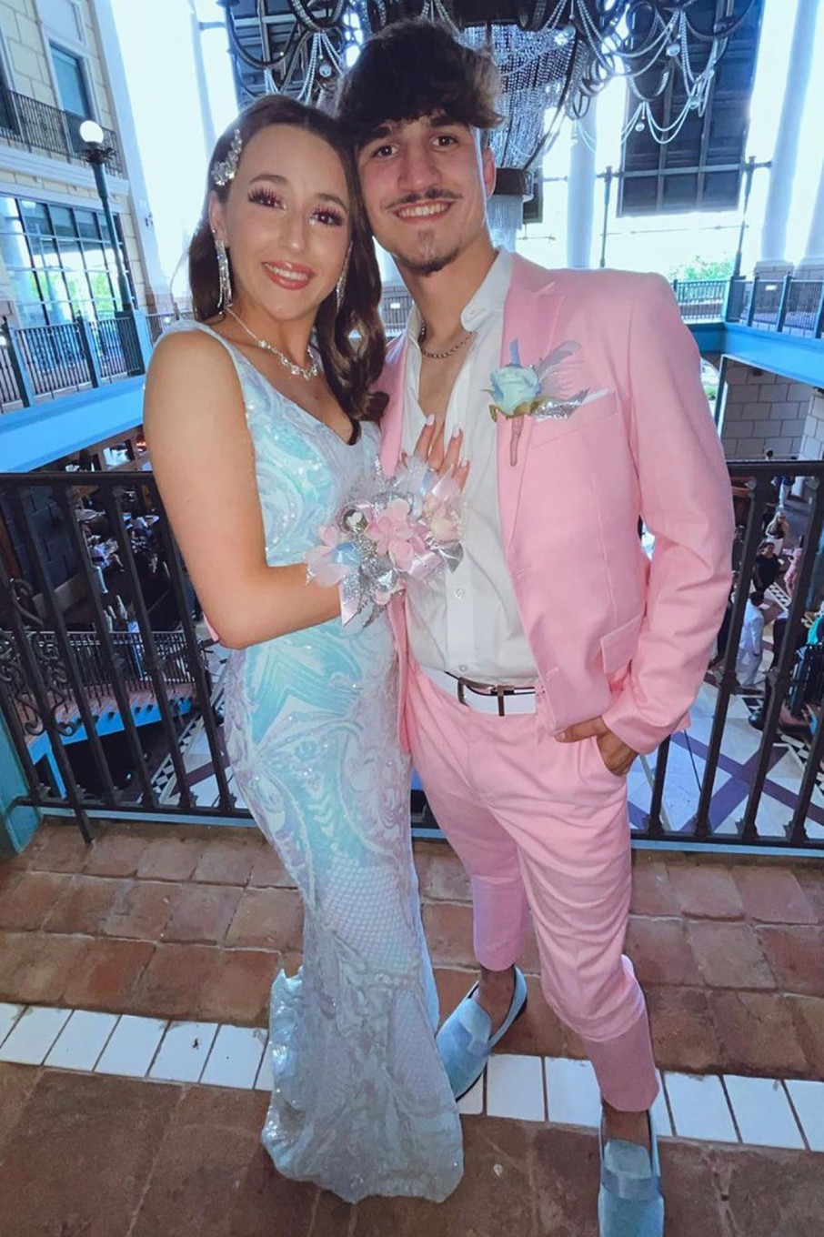 Men HELLYMOON | Notched Lapel Men'S Prom Suits Pink