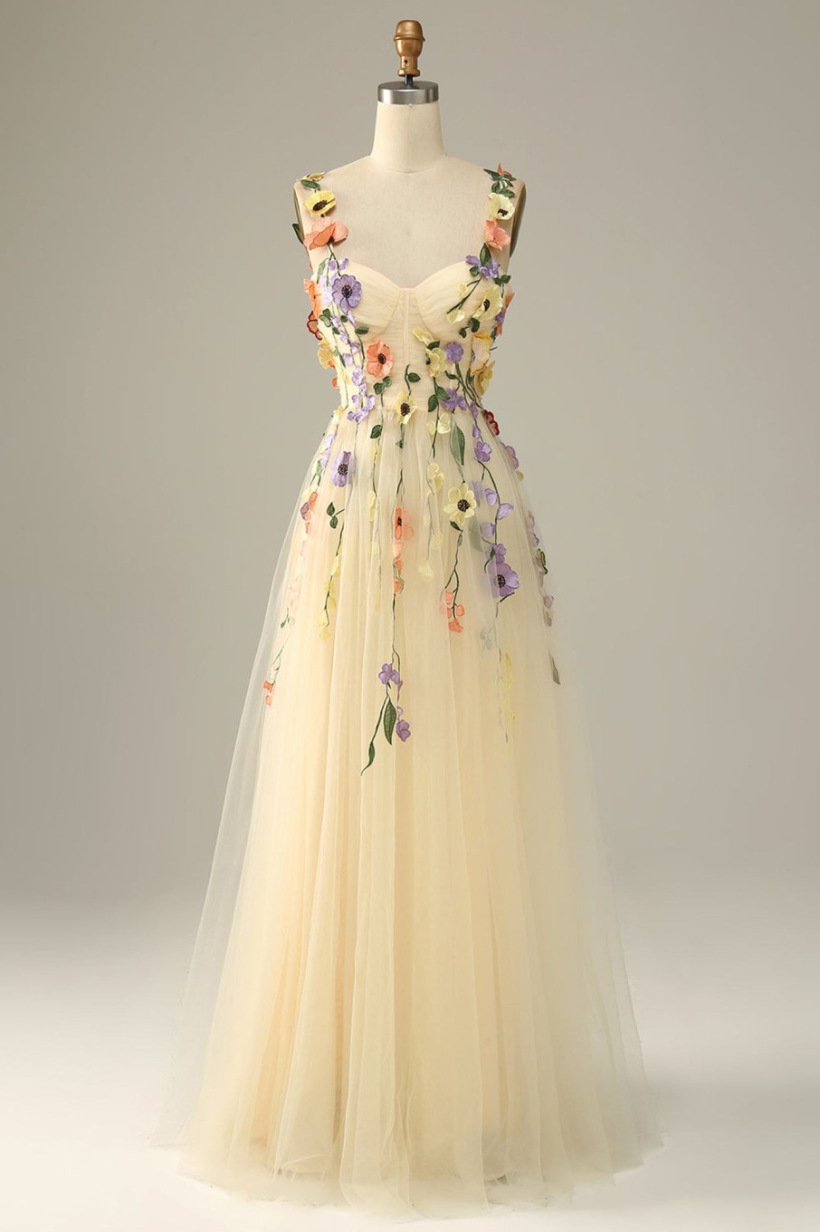 Special Occasion HELLYMOON | A Line Tulle Prom Dress With Appliques