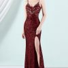 Prom Dresses HELLYMOON | Sequins Sheath Prom Dress With Slit