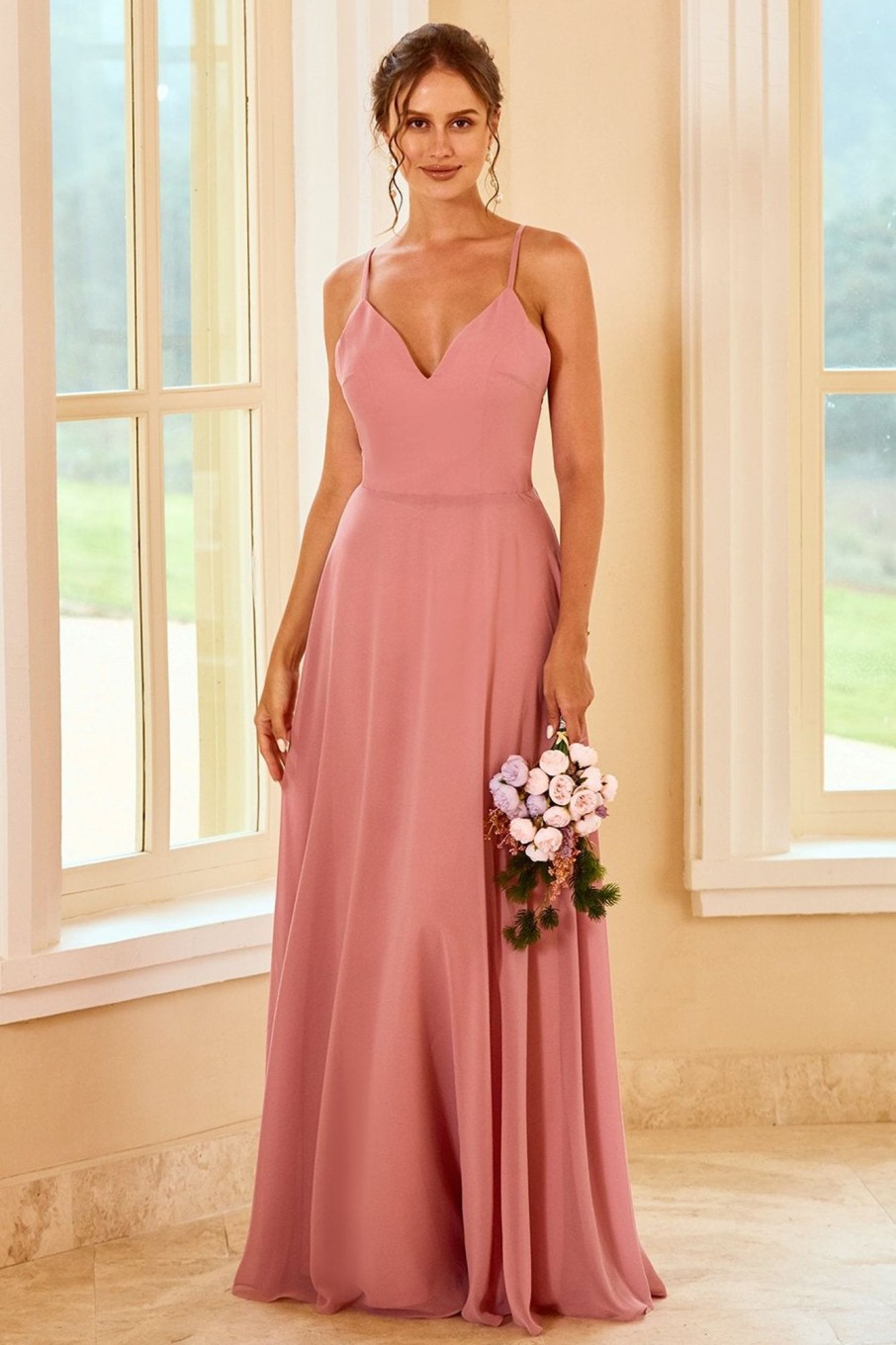 Partywear HELLYMOON | Blush Long Boho Bridesmaid Dress