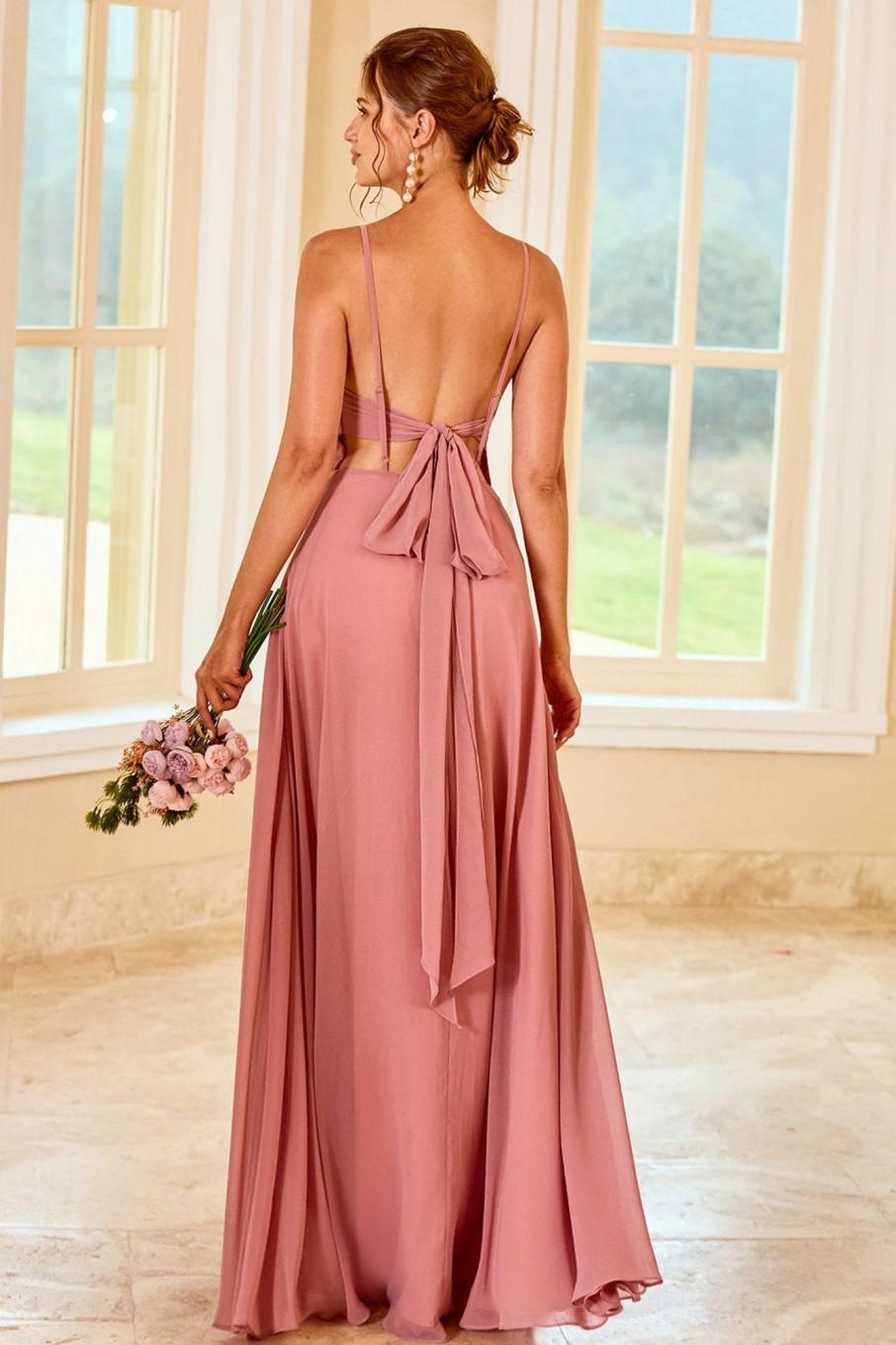 Partywear HELLYMOON | Blush Long Boho Bridesmaid Dress