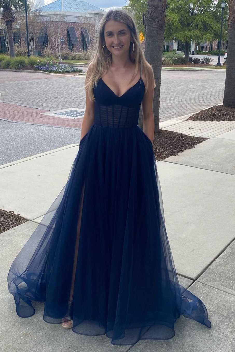 Special Occasion HELLYMOON | A-Line Tulle Princess Prom Dress Navy