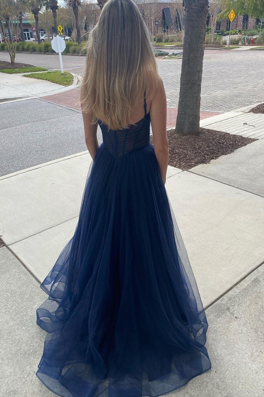 Special Occasion HELLYMOON | A-Line Tulle Princess Prom Dress Navy