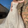 Wedding Dresses HELLYMOON | Glitter A-Line Off The Shouder Long Wedding Dress With Appliques White