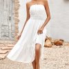 Special Occasion HELLYMOON | Tea Length Strapless Graduation Dress White