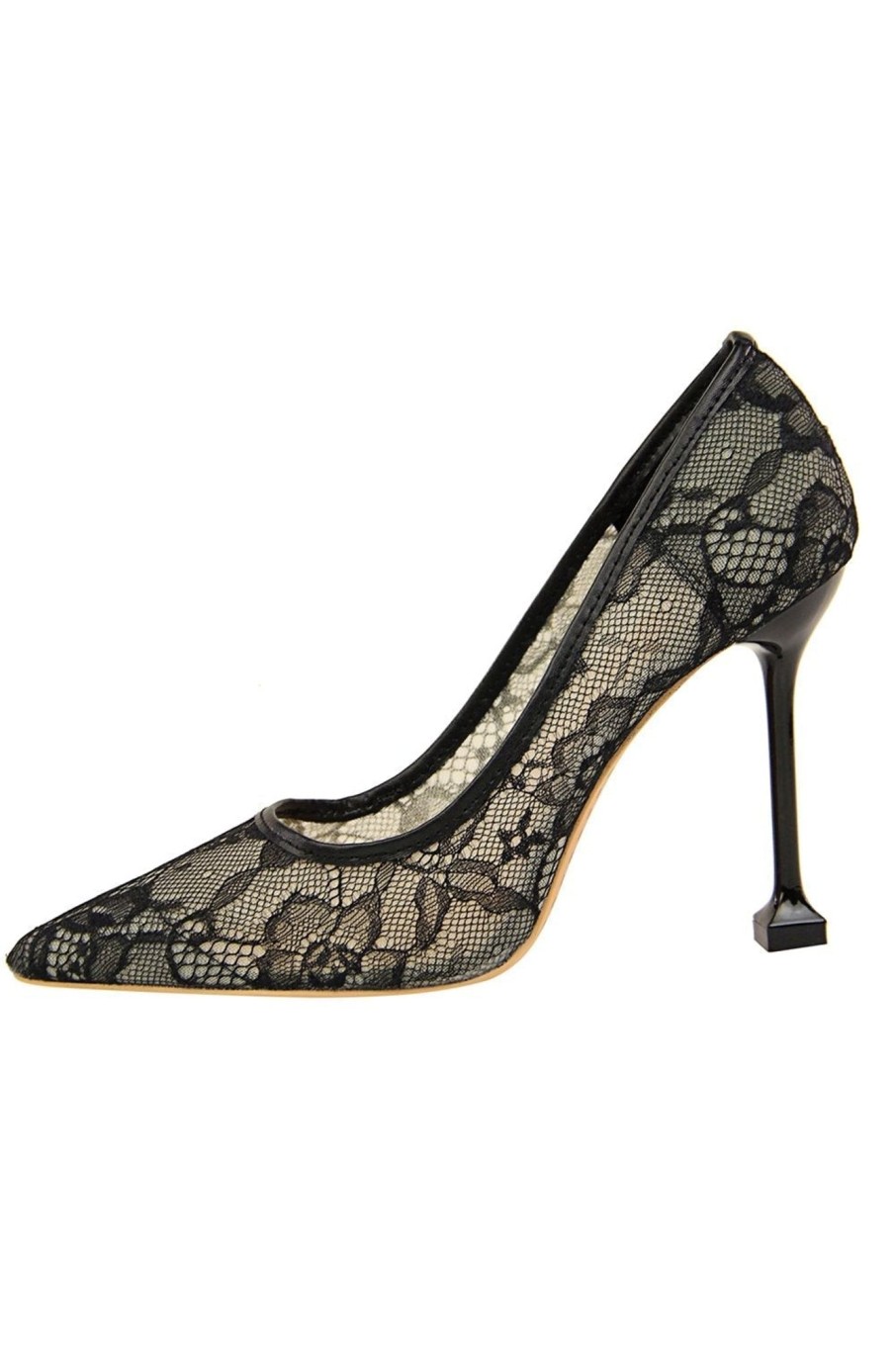 Accessories HELLYMOON | Lace Stiletto Pointy Heels