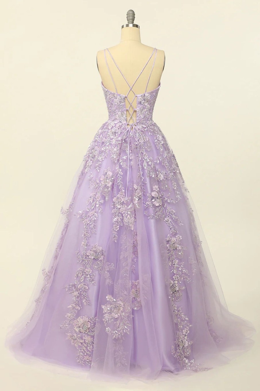 Special Occasion HELLYMOON | Beading A Line Prom Dress With Appliques Lavender