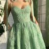 Special Occasion HELLYMOON | Sweetheart Party Dress With Appliques Green