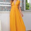 Partywear HELLYMOON | Maxi Boho Bridesmaid Dress Yellow