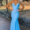 Prom Dresses HELLYMOON | Mermaid Simple Prom Dress With Lace-Up Back