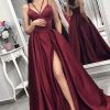 Prom Dresses HELLYMOON | Satin A Line Prom Dress With Pockets