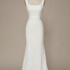 Wedding Dresses HELLYMOON | Mermaid Square Neck Wedding Dress White