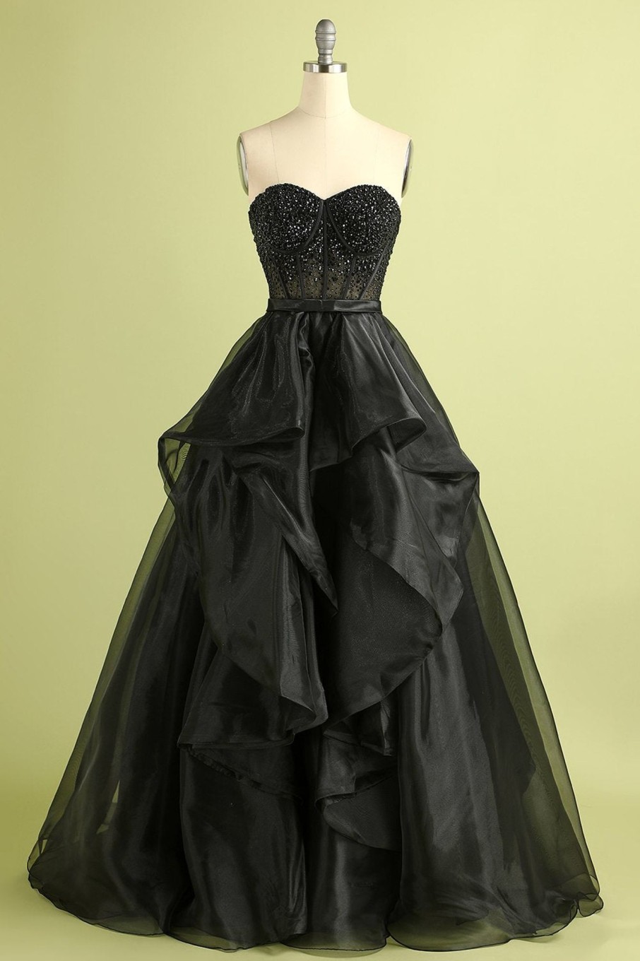 Prom Dresses HELLYMOON | Ball Gown Strapless Princess Evening Dress Black