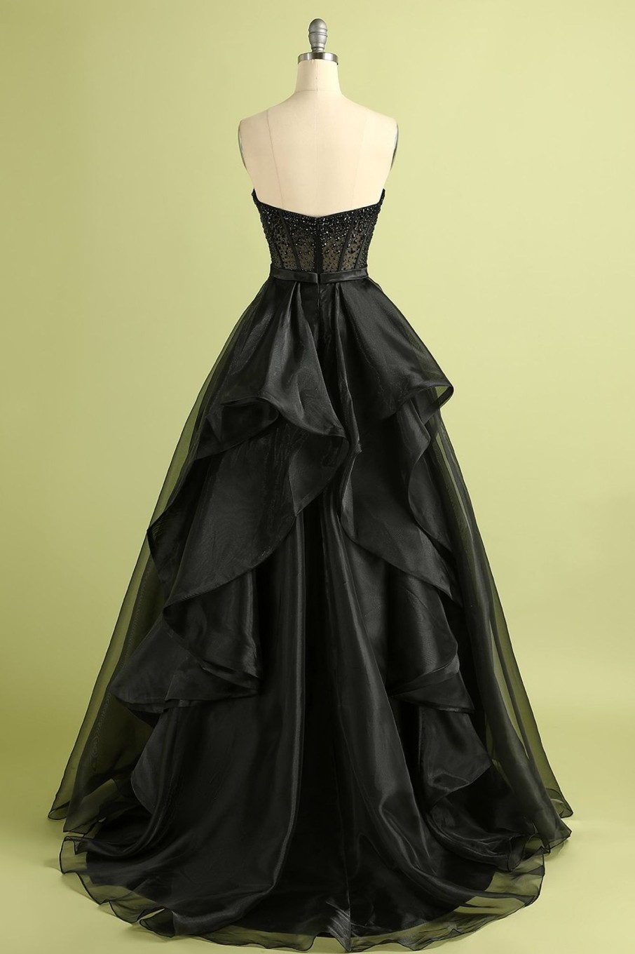 Prom Dresses HELLYMOON | Ball Gown Strapless Princess Evening Dress Black