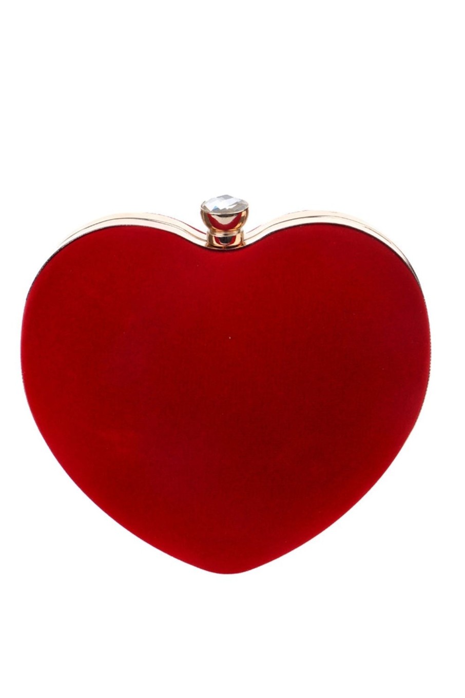 Accessories HELLYMOON | Velvet Heart Handbag Red