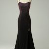 Special Occasion HELLYMOON | Beading Mermaid Prom Dress With Slit Dark Purple