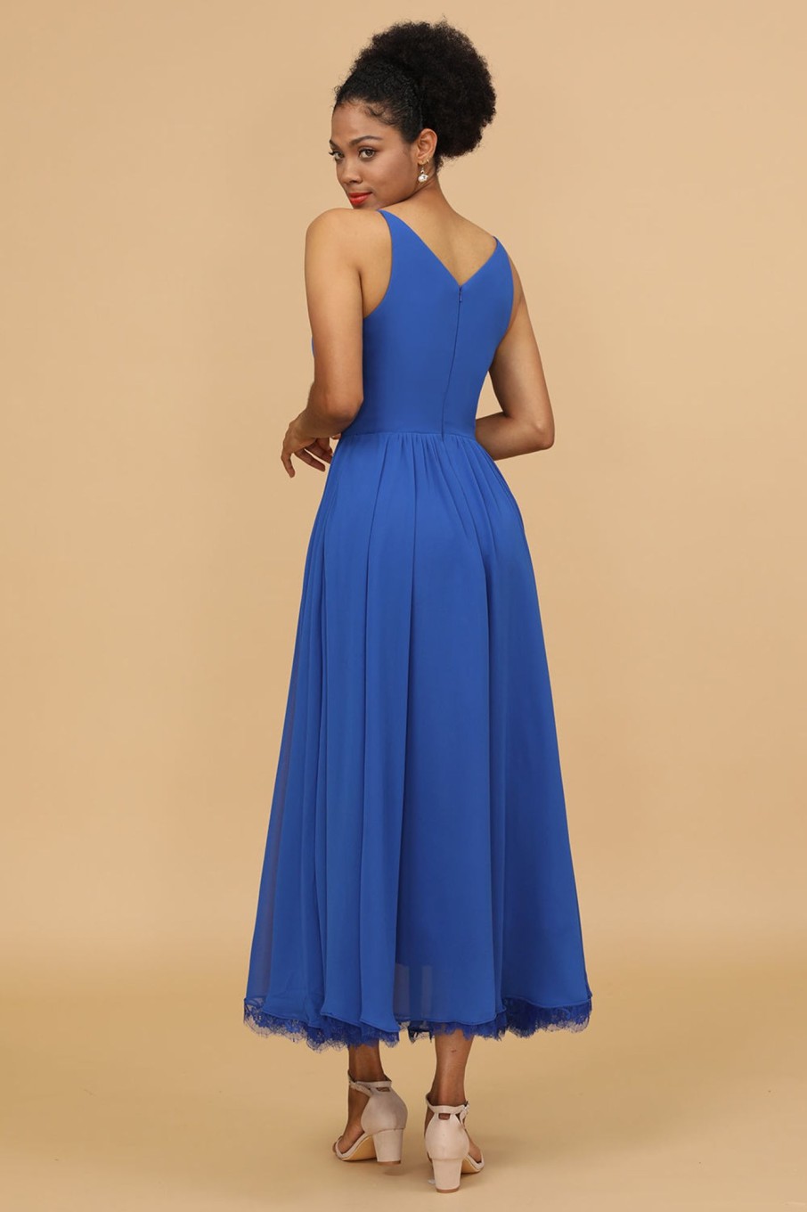 Partywear HELLYMOON | V-Neck Chiffon Bridesmaid Dress