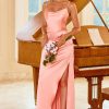 Partywear HELLYMOON | Sheath Long Bridesmaid Dress With Slit