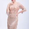 Special Occasion HELLYMOON | Fringes Sequins Party Dress With Beading Blush