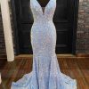 Special Occasion HELLYMOON | Sequins Sparkly Mermaid Prom Dress Blue