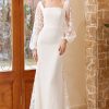 Wedding Dresses HELLYMOON | Mermaid Long Sleeves Wedding Dress White