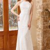 Wedding Dresses HELLYMOON | Mermaid Floor Length Church Wedding Dress White