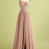 Special Occasion HELLYMOON | Spaghetti Straps Prom Dress With Slit Pink