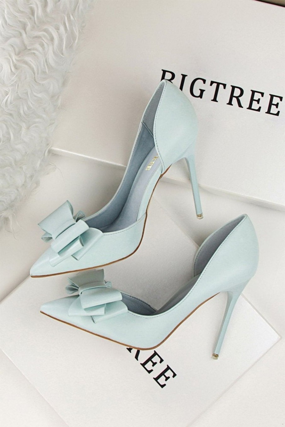 Accessories HELLYMOON | Sweet Bow Pointed Side Hollow High Heels