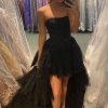 Special Occasion HELLYMOON | High Low Prom Dress With Ruffles Black