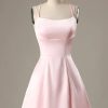 Special Occasion HELLYMOON | Simple A Line Short Prom Dress Pink