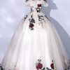 Special Occasion HELLYMOON | Strapless Quinceanera Dresses With Appliques White