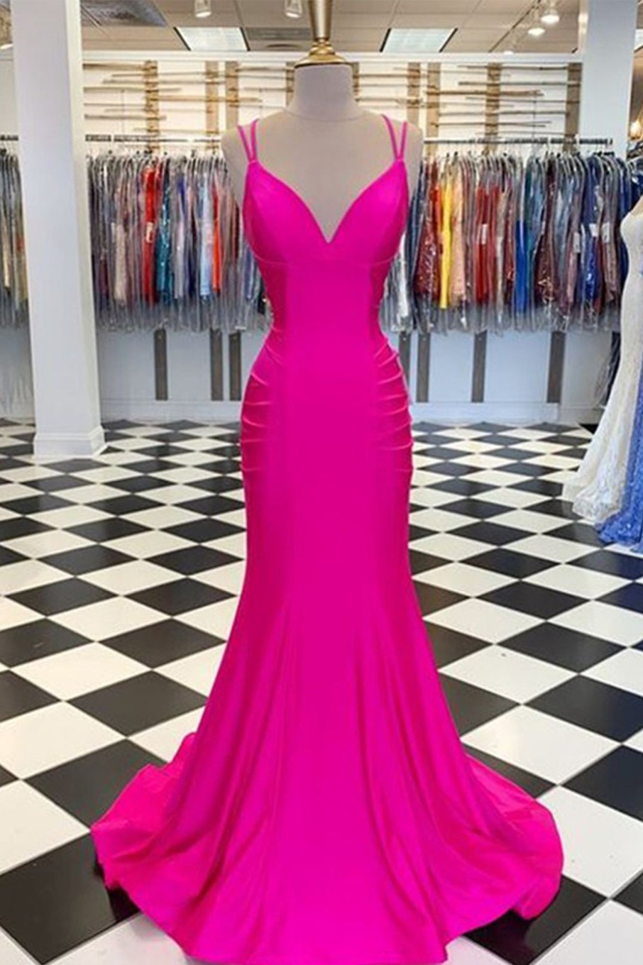 Special Occasion HELLYMOON | Hot Pink Mermaid Prom Dress Fuchsia