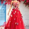 Special Occasion HELLYMOON | A Line Princess Prom Dress With Appliques Burgundy